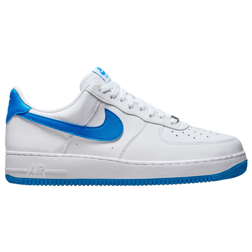 

Nike Mens Nike Air Force 1 Low '07 - Mens Basketball Shoes White/Blue Size 9.0