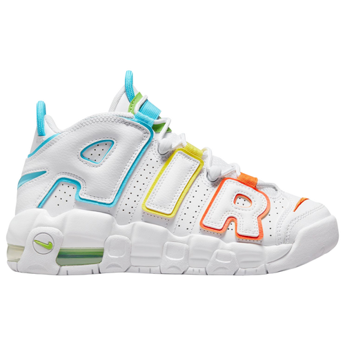 

Boys Nike Nike Air More Uptempo - Boys' Grade School Basketball Shoe White/Blue Size 06.0