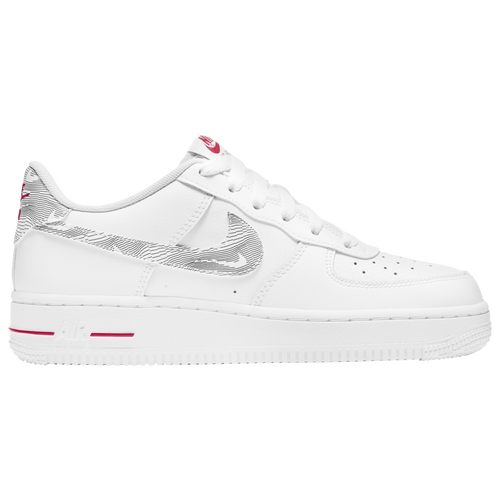Nike Kids' Air Force 1 Low In White/black/red