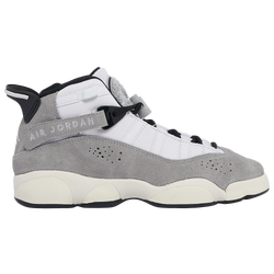 Boys' Grade School - Jordan 6 Rings - Grey/White/Black