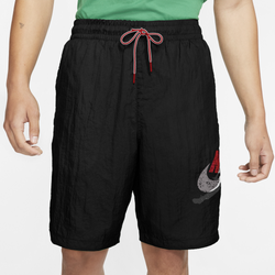 Men's - Jordan Jumpman Poolside Shorts - Black/Gym Red/White