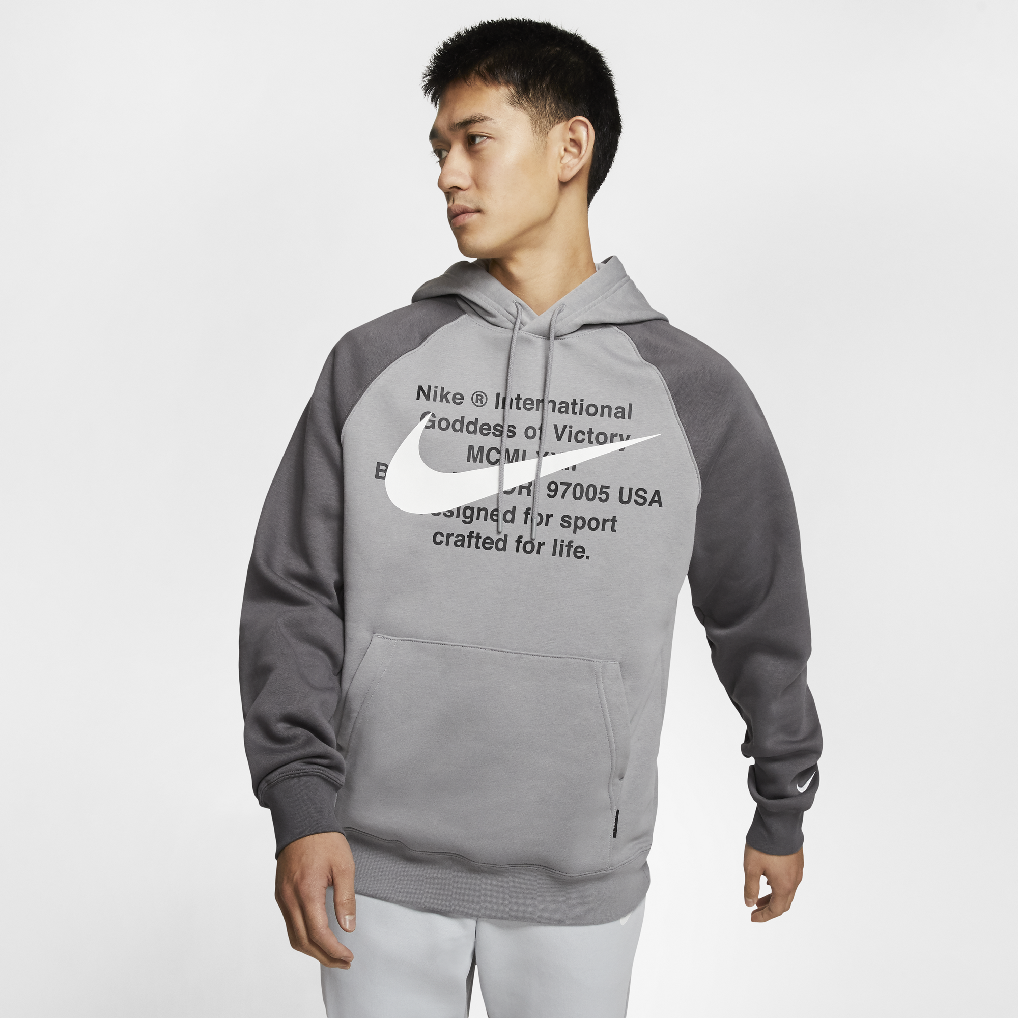 two swoosh hoodie