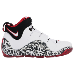 Men's - Nike Zoom Lebron IV - White/Black/Red