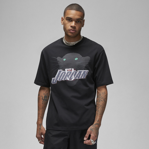 

Jordan Mens Jordan Hyperlocal All Star Week Blackcat Crew - Mens Black/Grey Size XL
