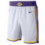 Nike Lakers Swingman Shorts - Men's White/Amarillo