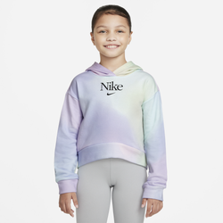 Girls' Grade School - Nike FT Pullover Hoodie - Pink/Blue
