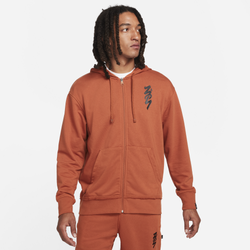 Men's - Jordan Zion Dri-Fit Hoodie - Dark Russet/Black