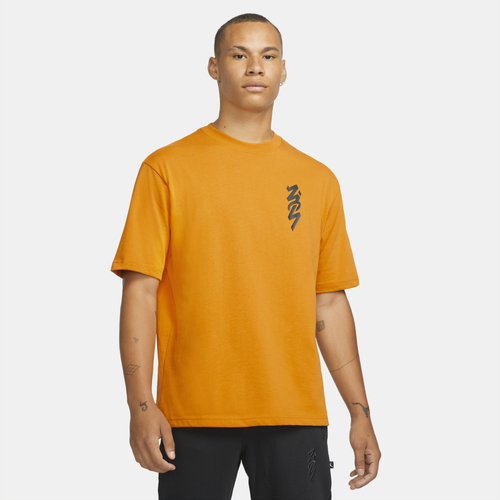 

Jordan Mens Jordan Zion Dri-FIT Short Sleeve - Mens Light Curry/Dark Russet/Black Size XL