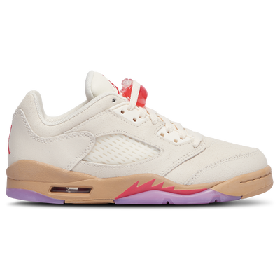 Grade School Jordan Air Jordan 5 Retro Low - PALE IVORY/FUCHSIA