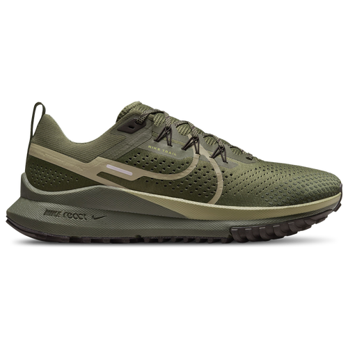 

Nike Mens Nike React Pegasus Trail 4 - Mens Running Shoes Medium Olive/Natural Olive/Velvet Brown Size 8.0