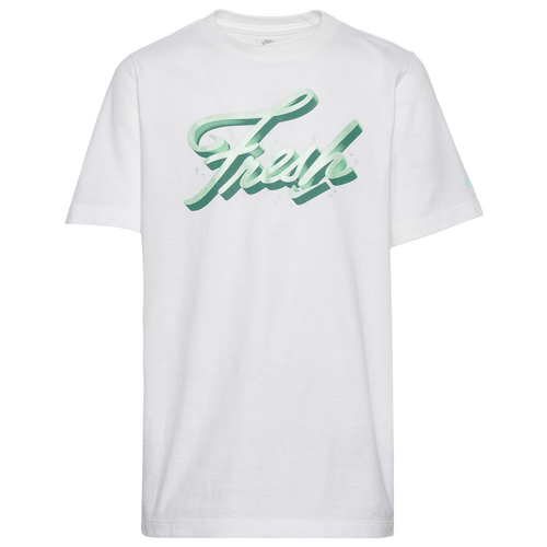 

Boys Nike Nike Fresh T-Shirt - Boys' Grade School White/White Size XL