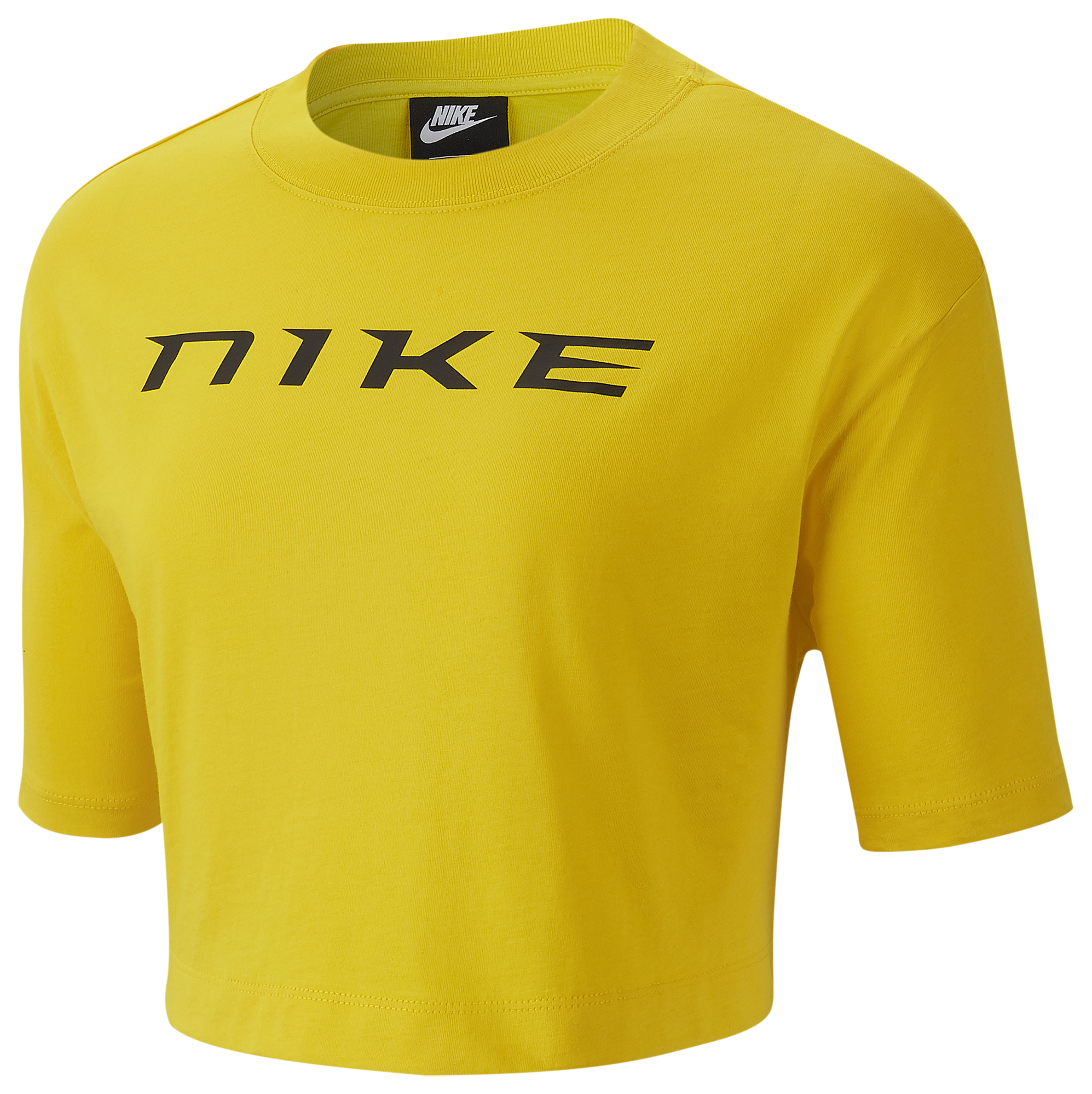 yellow nike crop top