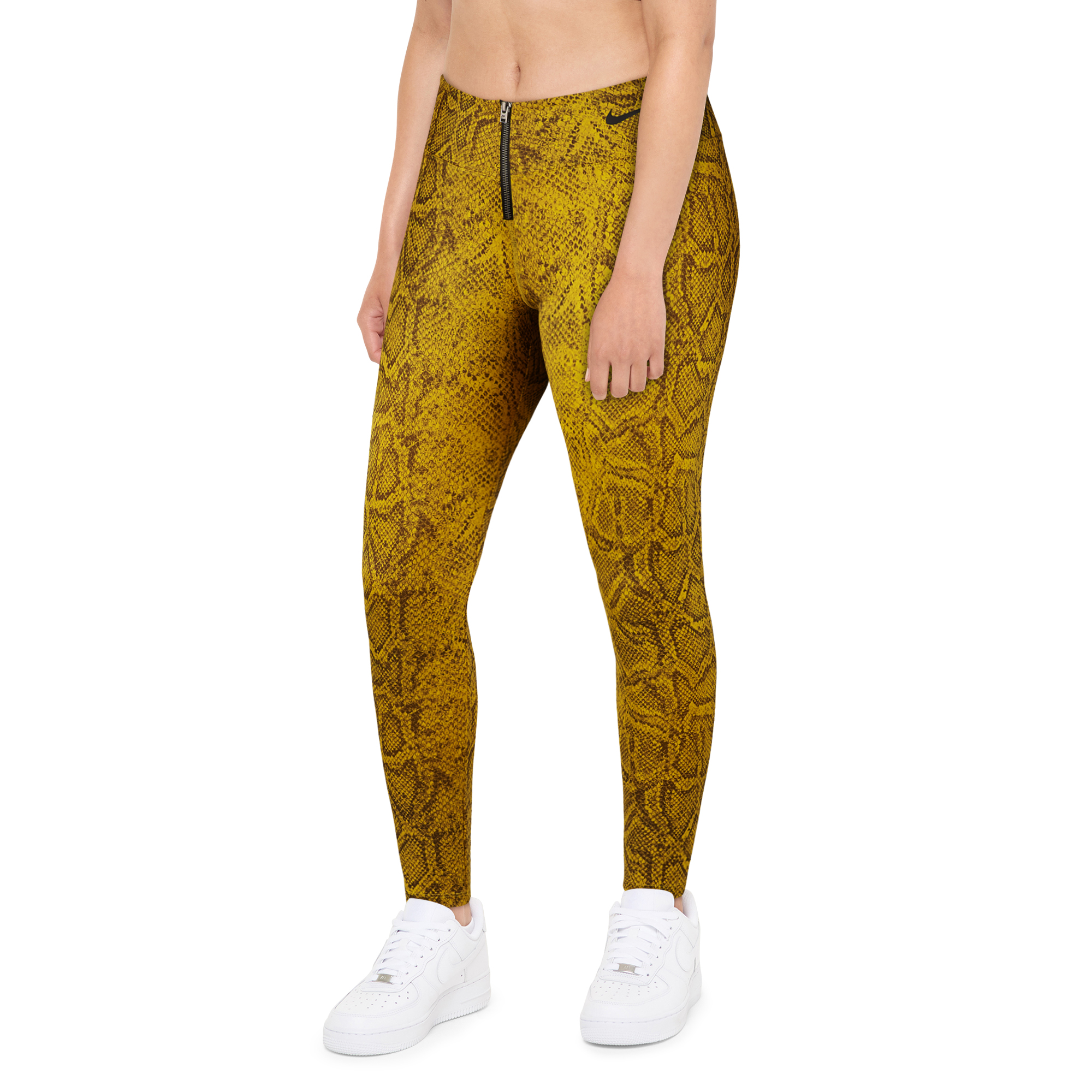 nike python leggings yellow