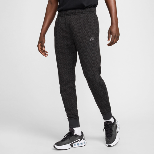 

Nike Mens Nike NSW Club BB Monogram Joggers - Mens Black/Off Noir Size M