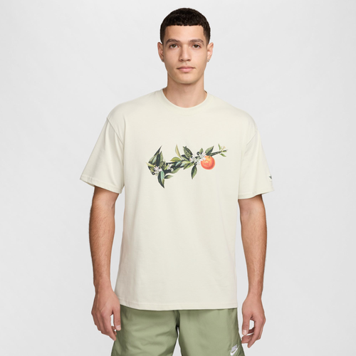 Shop Nike Mens  Nsw Max90 Npc Ii Short Sleeve T-shirt In Tan/green