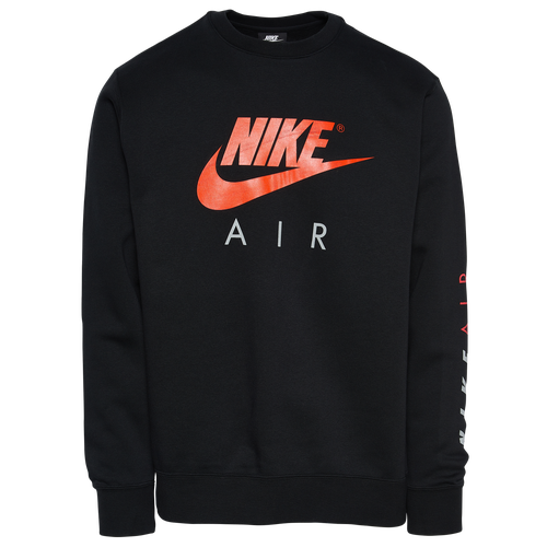 

Nike Mens Nike Air Crew Fleece - Mens Black/Orange Size L