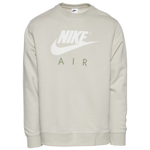 

Nike Mens Nike Air Crew Fleece - Mens Tan/White/Green Size S