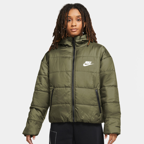 Nike Women's  Sportswear Therma-fit Repel Hooded Jacket In Olive/purple