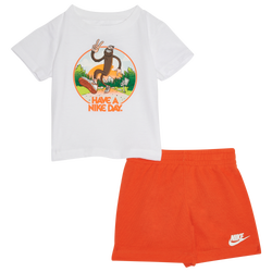 Boys' Infant - Nike Swooshsquatch Shorts Set - Orange/White