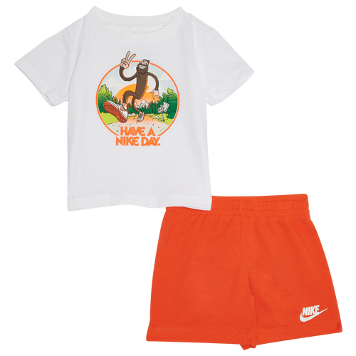 

Boys Infant Nike Nike Swooshsquatch Shorts Set - Boys' Infant Orange/White Size 12MO