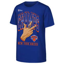 Boys' Grade School - NBA HM 26 NYK Ring Finger Short Sleeve T-Shirt - Blue/Orange
