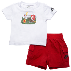 Boys' Infant - Nike NSW Campfire Shorts Set - Red/White