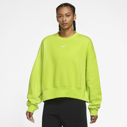 Women's - Nike Sportswear Essential Collection Fleece Crew - Atomic Green/White