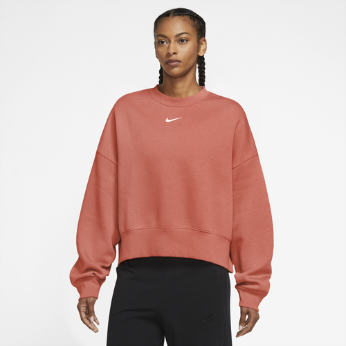 

Nike Sportswear Womens Nike Sportswear Essential Collection Fleece Crew - Womens Maroon/White Size M
