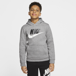 Boys' Grade School - Nike Club Pullover Hoodie - Carbon Heather/Black