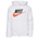 Nike Club HBR Pullover Hoodie - Boys' Grade School White/Black/Orange