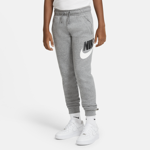 

Nike Boys Nike Club HBR Fleece Pants - Boys' Grade School Carbon Heather/Smoke Grey Size S