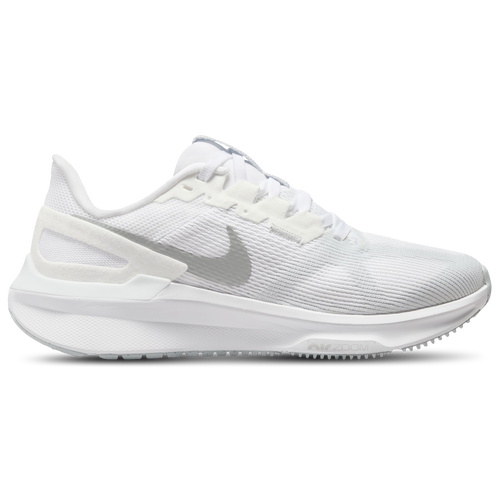 Nike Structure 25 Women's Road Running Shoe In 101 In White/metallic Silver/pure Platinum