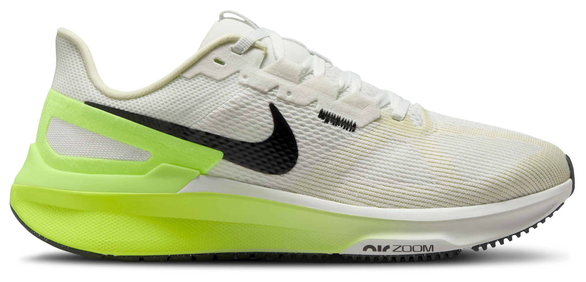 Women's - Nike Zoom Structure 25 - Summit White/Black Volt Coconut Milk