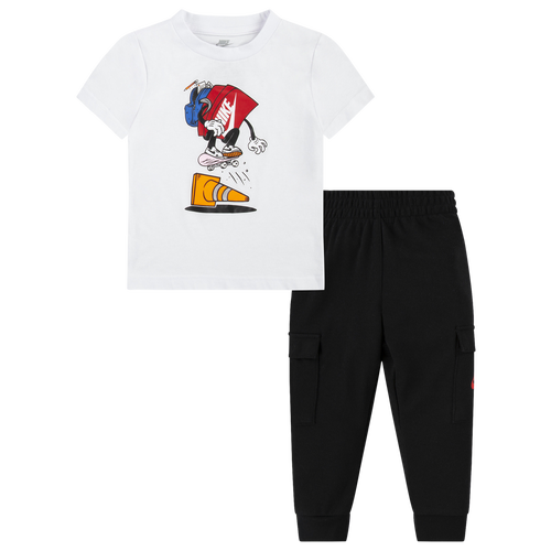 

Boys Nike Nike NSW T-Shirt and Jogger Set - Boys' Toddler Black/White Size 4T