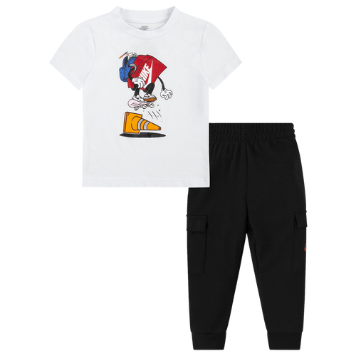 

Boys Nike Nike NSW T-Shirt and Jogger Set - Boys' Toddler Black/White Size 3T