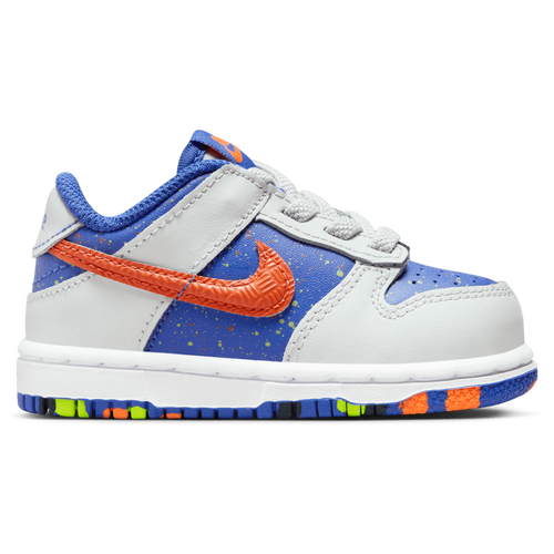 

Boys Nike Nike Dunk Low - Boys' Toddler Shoe White/Royal Blue/Orange Size 06.0