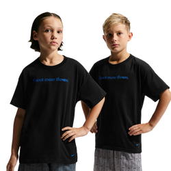 Girls' Grade School - Nike Caitlin Clark Shoot more Threes T-Shirt - Black/Blue