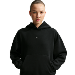Women's - Nike Therma-FIT Standard Issue Brush Pullover Hoodie - Black/Pale Ivory
