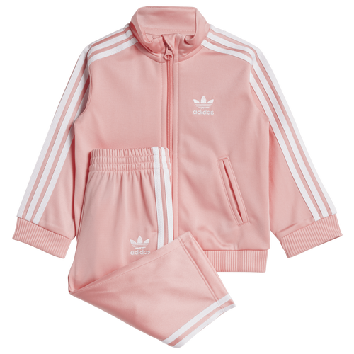 GIRLS - adidas Firebird Track Suit - Semi Pink/White