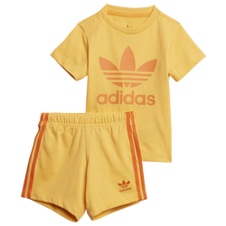 Boys' Toddler - adidas Originals Trefoil Shorts T-Shirt Set - Hazy Orange