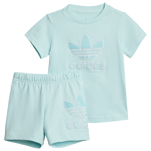  - adidas Originals adicolor Big Logo Lifestyle Shorts and Tee Set - Semi Flash Aqua