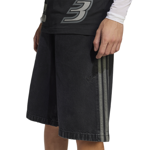 MENS - adidas Originals adicolor Lifestyle Denim Firebird Shorts - True Black Denim