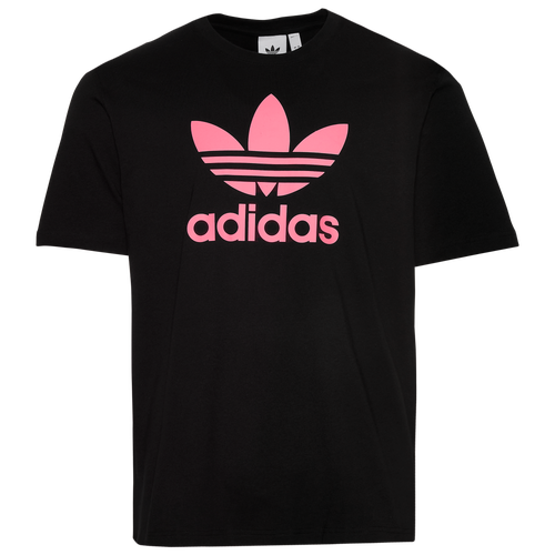 

adidas Originals Mens adidas Originals Trefoil T-Shirt - Mens Black/Easy Pink Size L