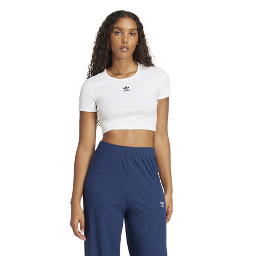  - adidas Originals Essentials Rib Crop T-Shirt - White