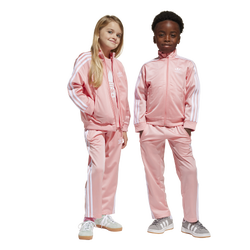 Girls' Preschool - adidas Firebird Track Suit - Semi Pink/White