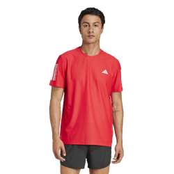 Men's - adidas Own The Run Short Sleeve T-Shirt - Pure Ruby