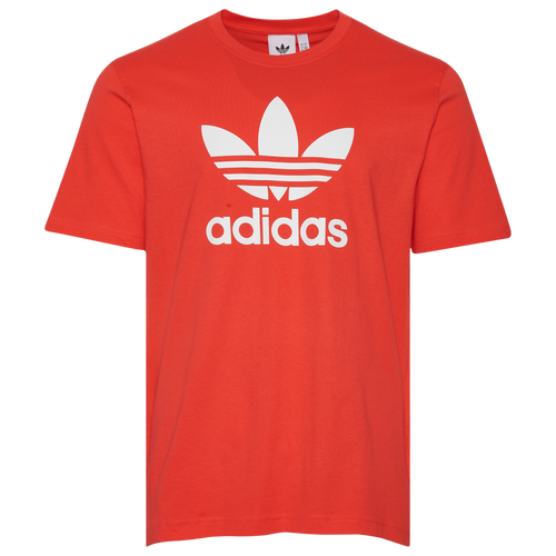 Shop Adidas Originals Mens  Trefoil T-shirt In Red/white