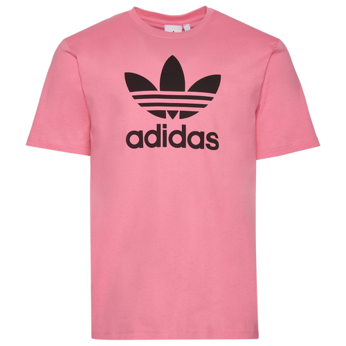 

adidas Originals Mens adidas Originals Trefoil T-Shirt - Mens Black/Easy Pink Size XL