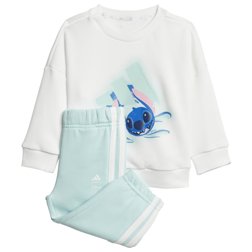 Adidas Originals Boys Adidas Adidas X Disney Lilo And Stitch Sweater And Joggers Set In White/semi Flash Aqua