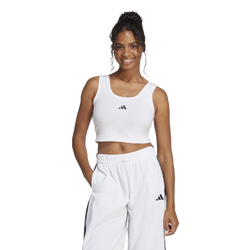 Women's - adidas Essentials Small Logo Cotton Lifestyle Tank Top - White/Black
